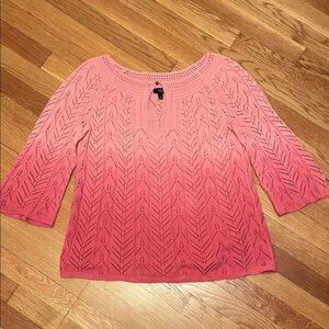 Talbots Pink Knit Sweater Size Petite Medium